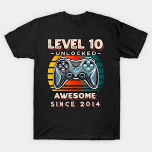 10th Birthday Gamer 10 Year Old Bday Boy Ten Son T-Shirt